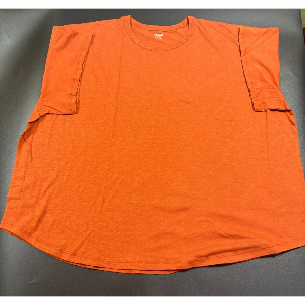Madewell NWT‎ Crewneck Cotton T-Shirt Orange/Rust Short Sleeve Size 4X & 2X